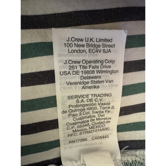 Women's J.Crew Trifecta Striped Oversized Shirt Blue Green Medium M - Picture 7 of 11